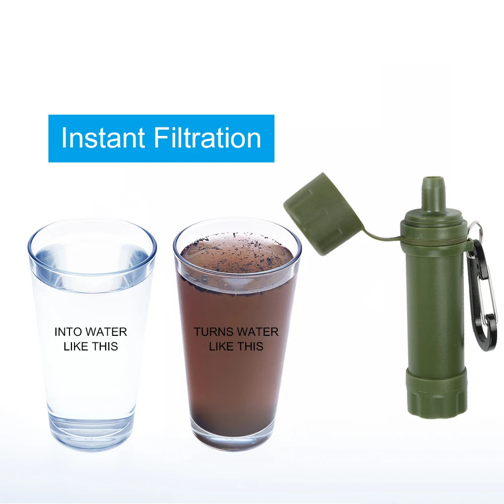 Camping Water Purifier Mini Filter Straw Set Camping