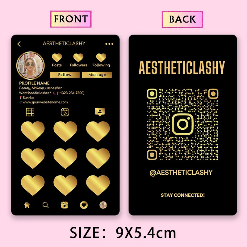 Instruction cards Loyalty Cards with Logo