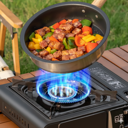 Tragbarer Camping Gaskocher aus Metalllegierung