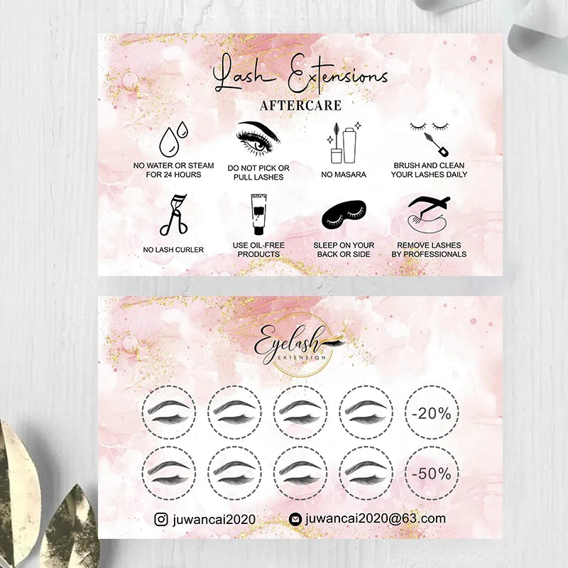 Instruction cards Loyalty Cards with Logo