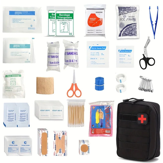 The ultimate First aid kit - emergency gear, outdoor camping essentials, car emergency kit can be used for any occasion