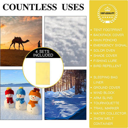 Outdoor Emergency Gold-Sliver Survival Blanket