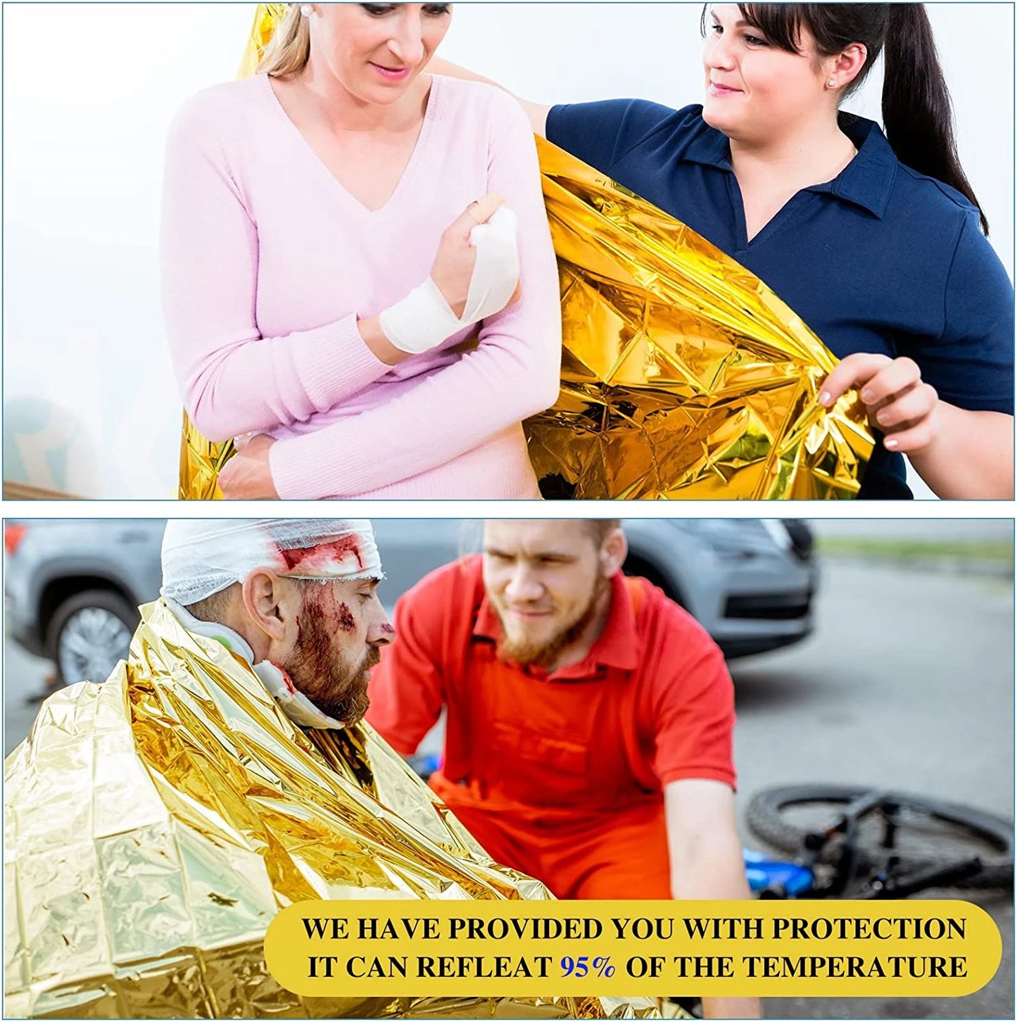 Outdoor Emergency Gold-Sliver Survival Blanket
