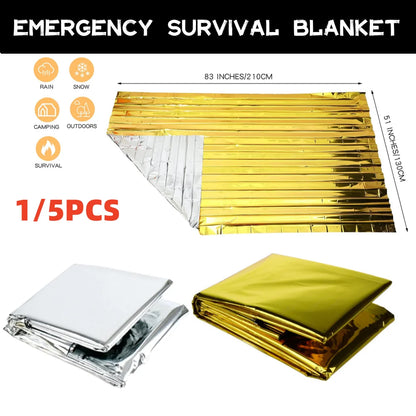 Outdoor Emergency Gold-Sliver Survival Blanket