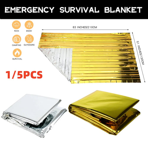 Outdoor Emergency Gold-Sliver Survival Blanket