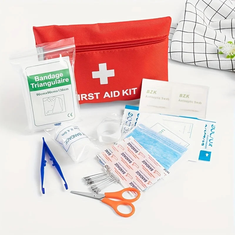 22 piece advanced first aid kit, including bandages, scissors, tweezers - a comprehensive emergency survival kit for families, o
