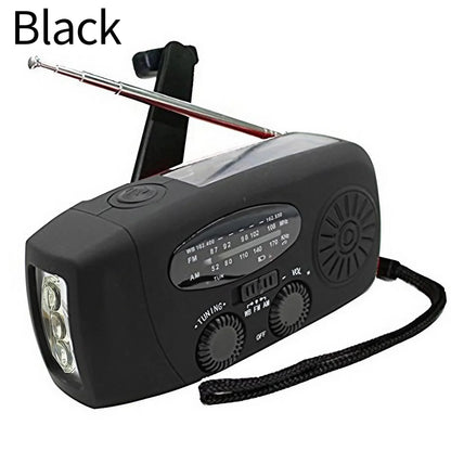 Multifunctionele Noodradio met Solar, Hand Crank, Powerbank en LED Zaklamp
