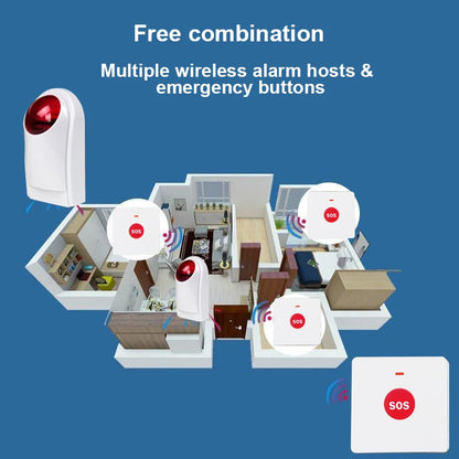 Outdoor wireless SOS help alarm system