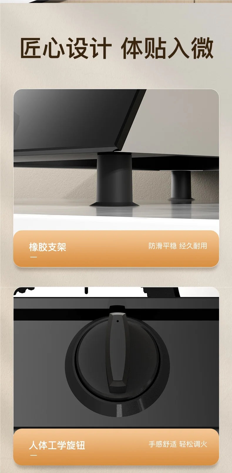 Krachtige enkelvoudige gasbrander met gehard glas & elektronische ontsteking