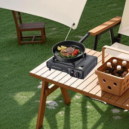 Portable Cassette Stove Cassette Camp Stove For Outdoor Cooking High Performance Windproof Precise Heat Control Picnics Cookware