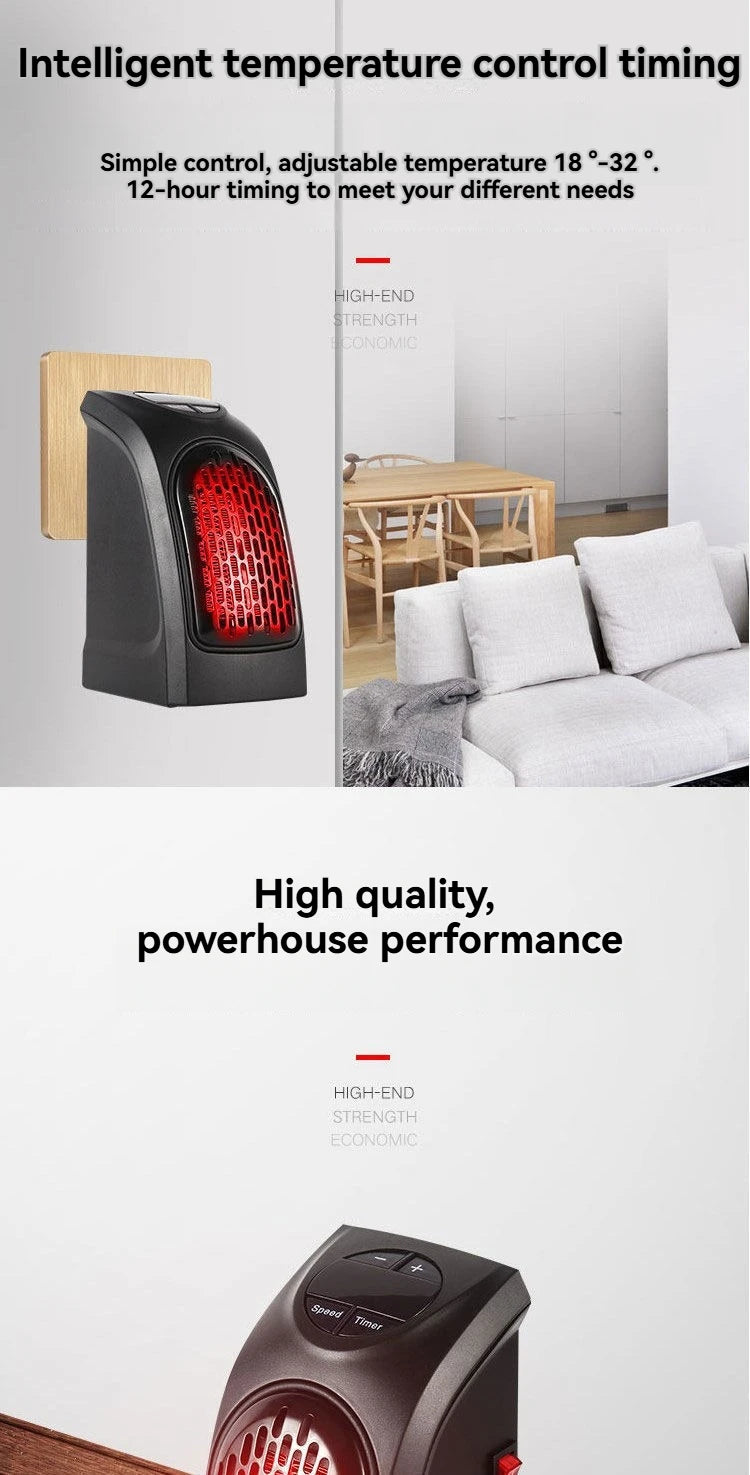 Mini keramische verwarming met timer en afstandsbediening