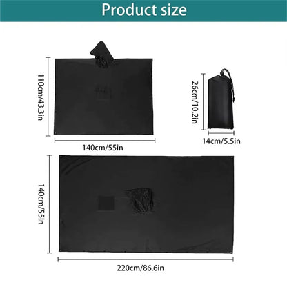 3 In 1 Outdoor Military Raincoat Hooded Sleeve