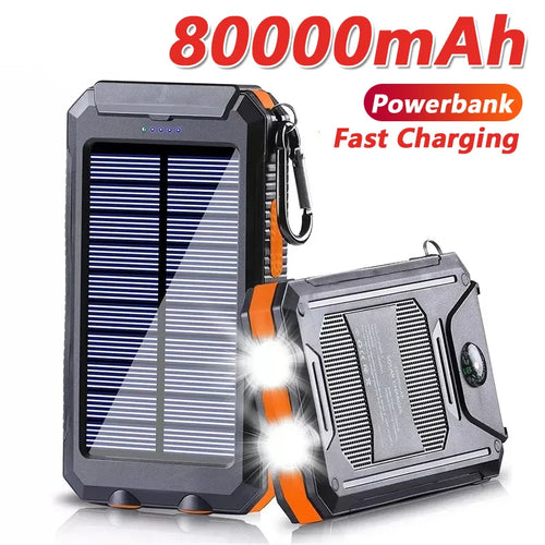 Solar Power Bank 80000mAh Portable Charging