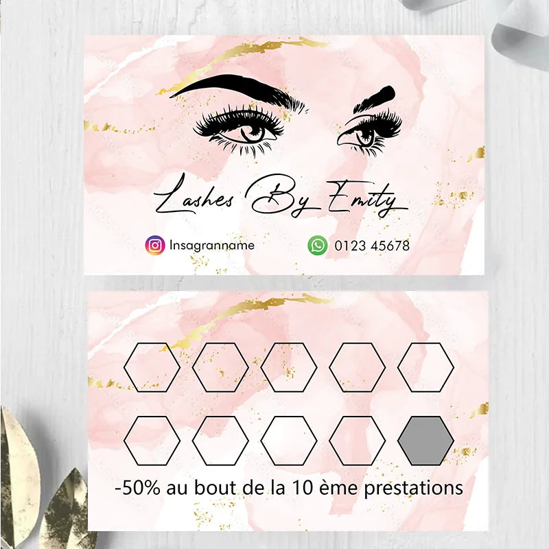 Instruction cards Loyalty Cards with Logo