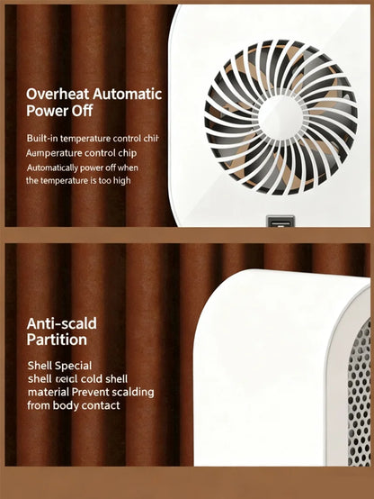Portable Heater Overheat Protection Safe Quiet Warmer Quiet Space Heater For Indoor Room Bedroom Bathroom Garage Offices Desk