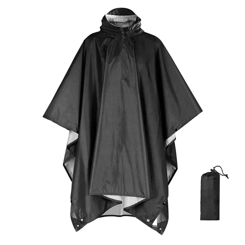 3 In 1 Outdoor Military Raincoat Hooded Sleeve