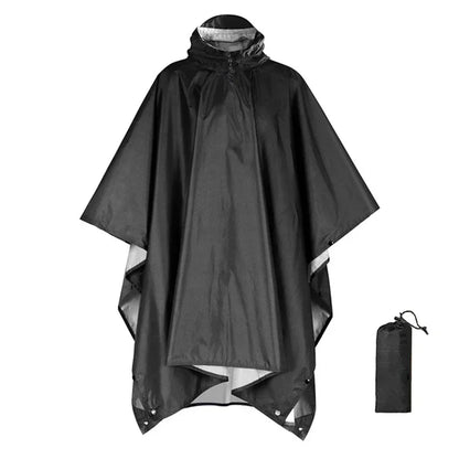 3 In 1 Outdoor Military Raincoat Hooded Sleeve