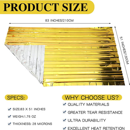 Outdoor Emergency Gold-Sliver Survival Blanket