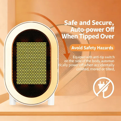 Portable Heater Overheat Protection Safe Quiet Warmer Quiet Space Heater For Indoor Room Bedroom Bathroom Garage Offices Desk