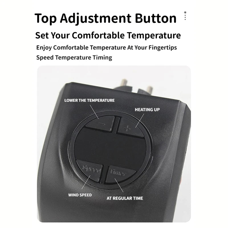 Mini keramische verwarming met timer en afstandsbediening