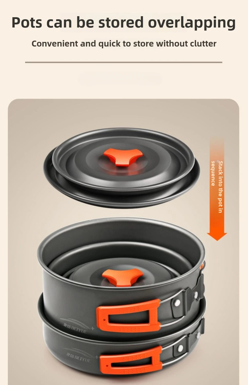 Complete camping kookset – potten, pan & waterketel