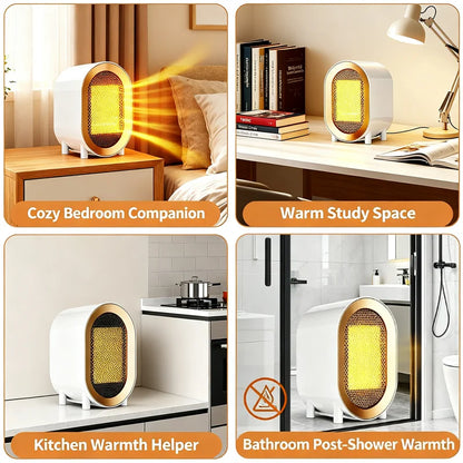 Portable Heater Overheat Protection Safe Quiet Warmer Quiet Space Heater For Indoor Room Bedroom Bathroom Garage Offices Desk
