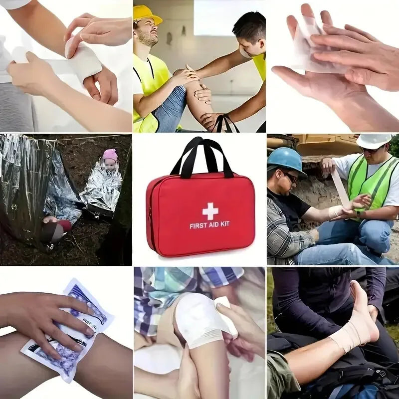 22 piece advanced first aid kit, including bandages, scissors, tweezers - a comprehensive emergency survival kit for families, o