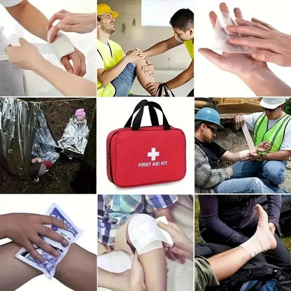 22 piece advanced first aid kit, including bandages, scissors, tweezers - a comprehensive emergency survival kit for families, o