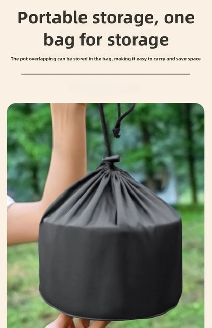 Complete camping kookset – potten, pan & waterketel