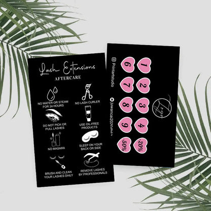 Instruction cards Loyalty Cards with Logo