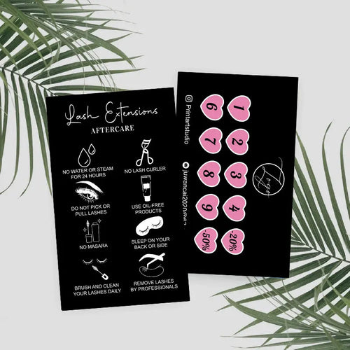 Instruction cards Loyalty Cards with Logo