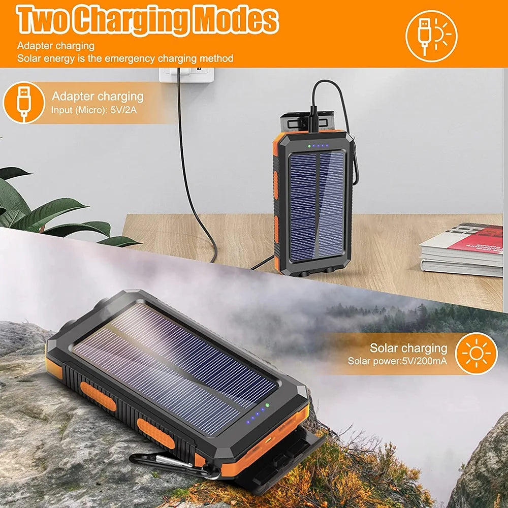 Solar Power Bank 80000mAh Portable Charging