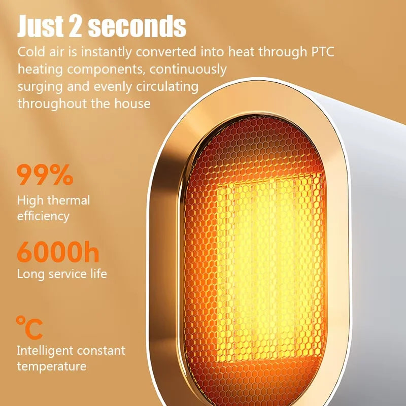 Portable Heater Overheat Protection Safe Quiet Warmer Quiet Space Heater For Indoor Room Bedroom Bathroom Garage Offices Desk