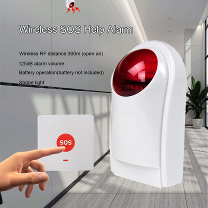 Outdoor wireless SOS help alarm system