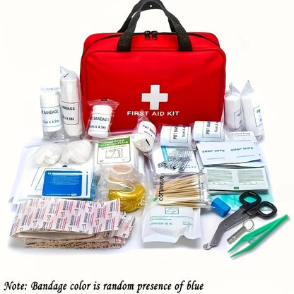 22 piece advanced first aid kit, including bandages, scissors, tweezers - a comprehensive emergency survival kit for families, o