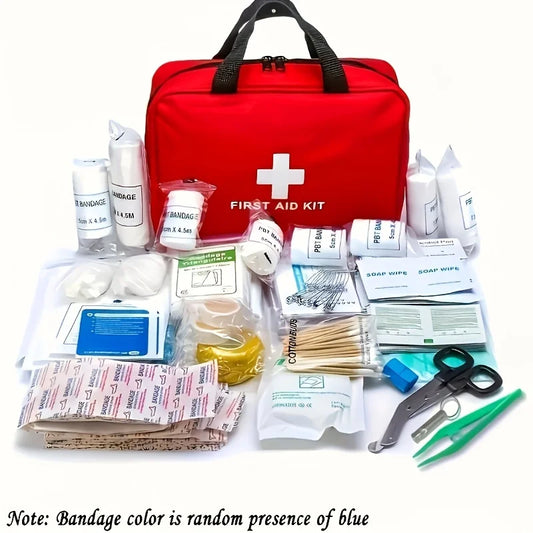 22 piece advanced first aid kit, including bandages, scissors, tweezers - a comprehensive emergency survival kit for families, o