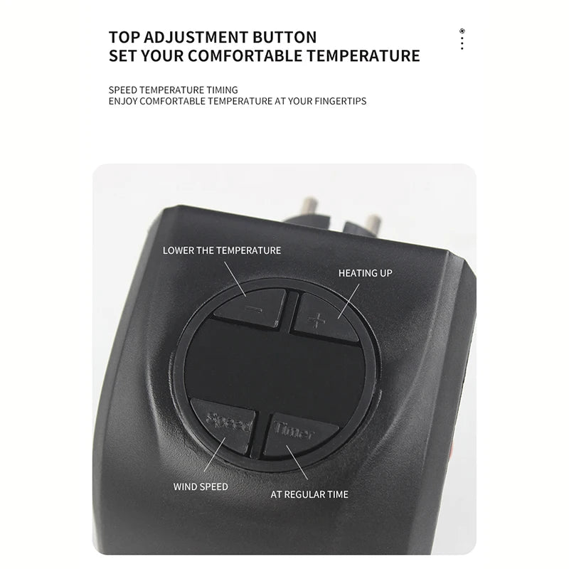 Mini keramische verwarming met timer en afstandsbediening